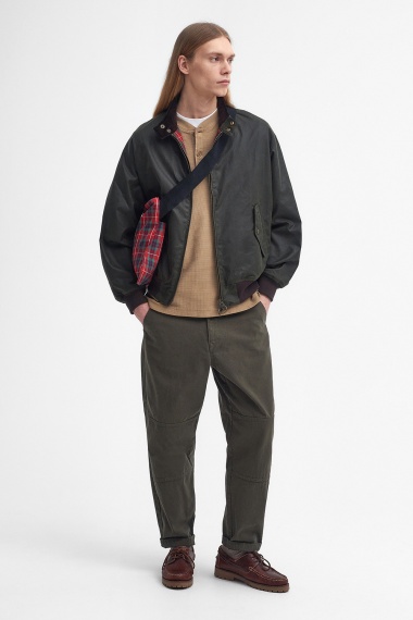 Chaqueta Barbour x Baracuta MA-1 Waxed Harrington