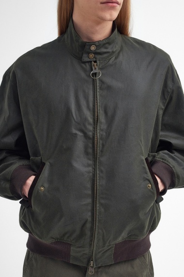 Chaqueta Barbour x Baracuta MA-1 Waxed Harrington