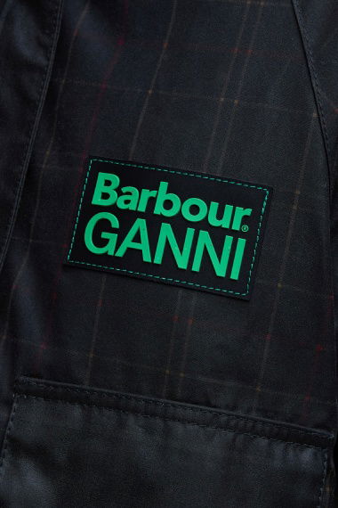 Chaqueta Barbour x GANNI Tartan Wax