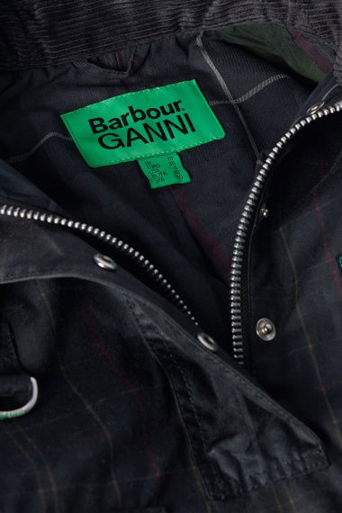 Chaqueta Barbour x GANNI Tartan Wax