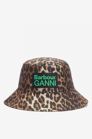 Sombrero Barbour x GANNI Waxed Leopard