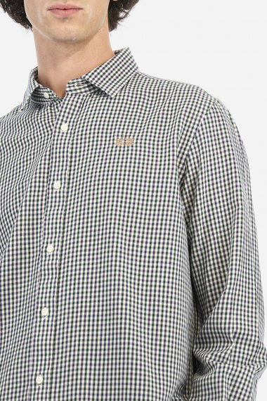 Camisa Taron Checked Off White