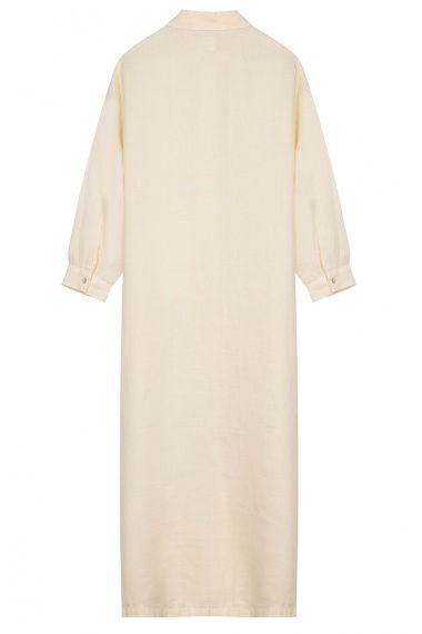 Vestido Midi Chemisier Ecru