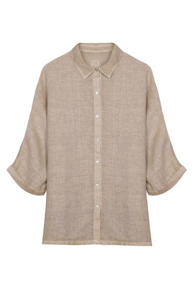 Camisa Short Beige Soft Fade