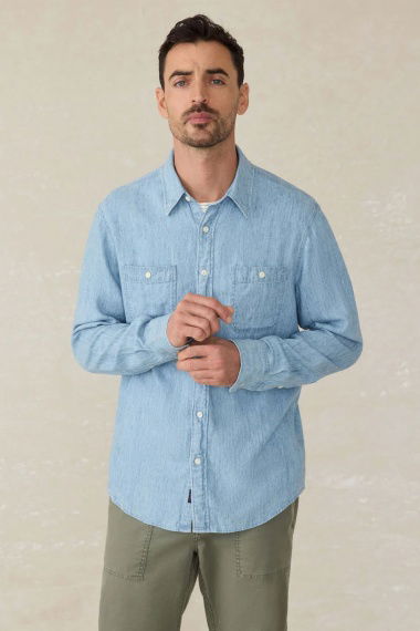 Camisa Chambray Vintage Indigo