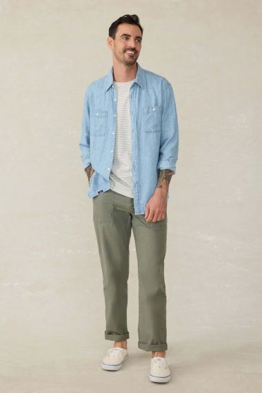 Camisa Chambray Vintage Indigo