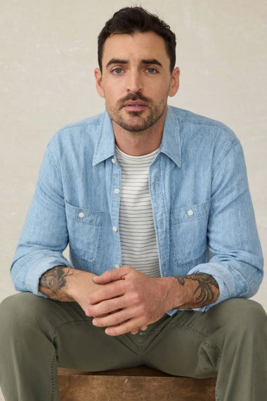 Camisa Chambray Vintage Indigo