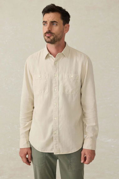 Camisa Chambray Coastal Cream