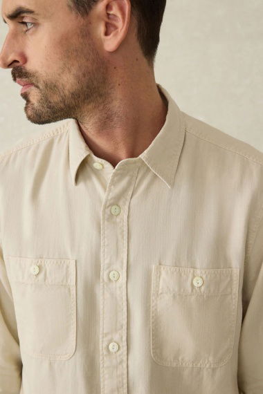 Camisa Chambray Coastal Cream
