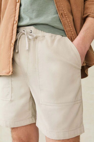 Bermudas Essential Corduroy Plaza Stone