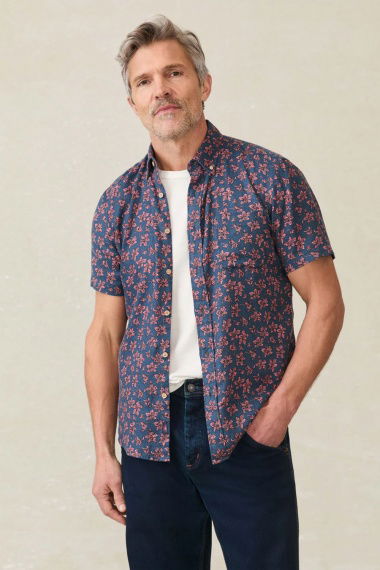 Camisa Breeze Berry Navy Floral