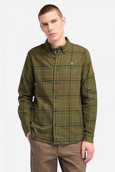 Camisa Midweight Flannel Check Dark Wheat