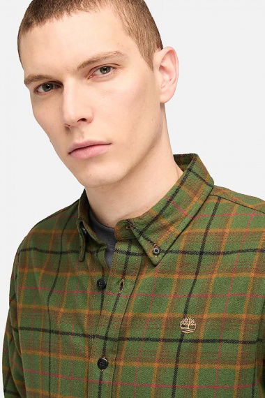 Camisa Midweight Flannel Check Dark Wheat