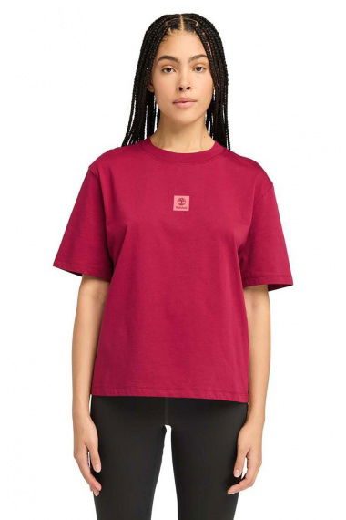 Camiseta Stacked logo Beet Red