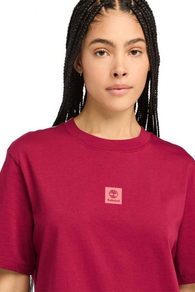 Camiseta Stacked logo Beet Red